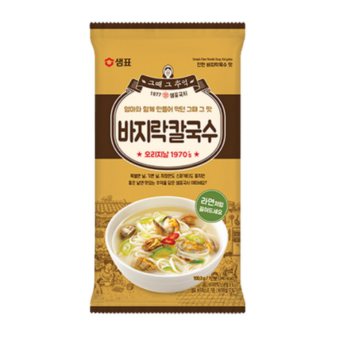 샘표 바지락 칼국수, 100.3g, 20개