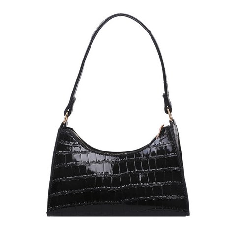 Retemporel 숙녀 쇼핑백 핸드백 어깨에 매는 가방 체인 겨드랑이 여성 작은 사각형 블랙
