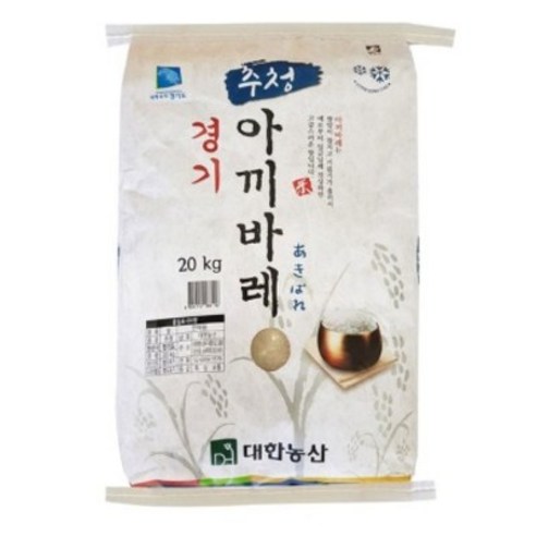 쌀20kg 대한농산 경기 추청 아끼바레 백미, 20kg(상등급), 1개 Best Top5