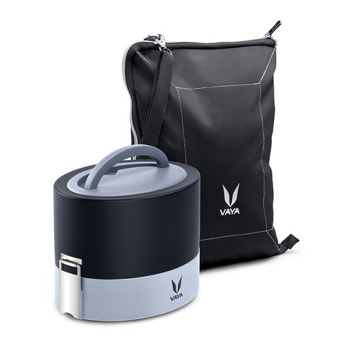VAYA 오리지널 보온보냉 만수르 도시락통 Tyffyn 600ml, 블랙, 1개