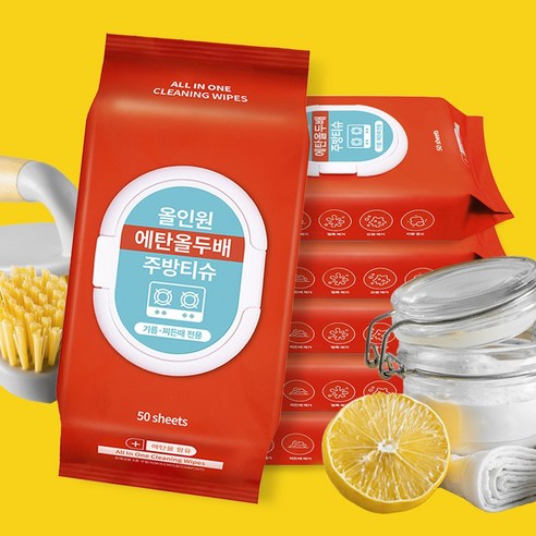 아이프리 에탄올두배 주방 티슈, 6개, 50개입