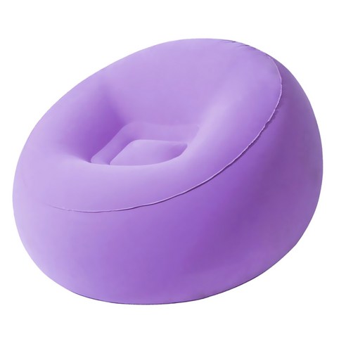 YSSHOP 팽창 해변 캠핑 라운지 소파 뒤로 베개 쿠션 의자 에어 침대 소파, 81cm, 설명, 보라색