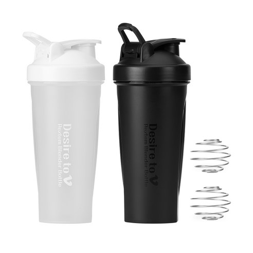 렉스템 블렌딩 쉐이커 보틀 2P, 블랙 600ml + 화이트 600ml, 1개