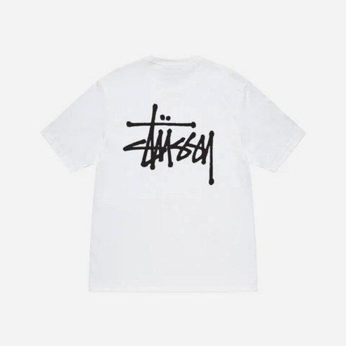 스투시 베이직 반팔티 로고 티셔츠 2XL 화이트 [국내매장판] BASIC STUSSY TEE PIGMENT DYED WHITE