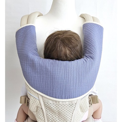 메롱베베 아기띠 침받이 올인원 일체형, 1개, 라이트블루