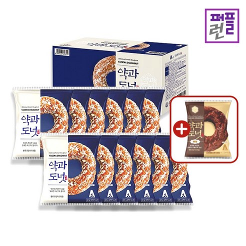 퍼플런 약과도넛 12개+초코 1개 쫀득한 국민간식, 13개, 60g