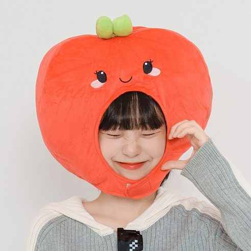 말랑마쥬 킹받는 우정 파티모자 할로윈 인생네컷 소품, 1개, 사과