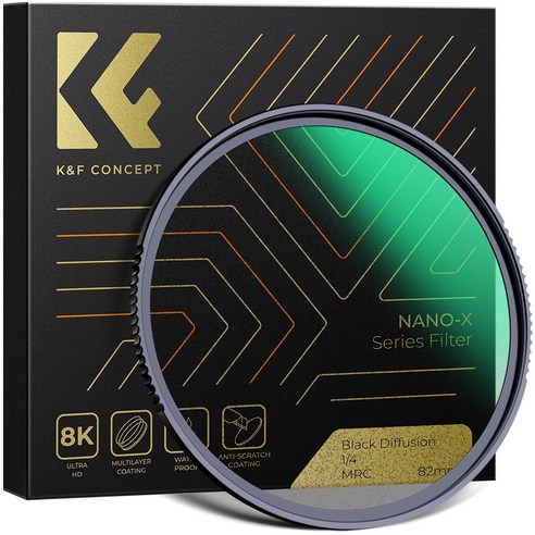K&F CONCEPT NANO-X 슬림 블랙미스트 1/4 카메라 필터, 55mm