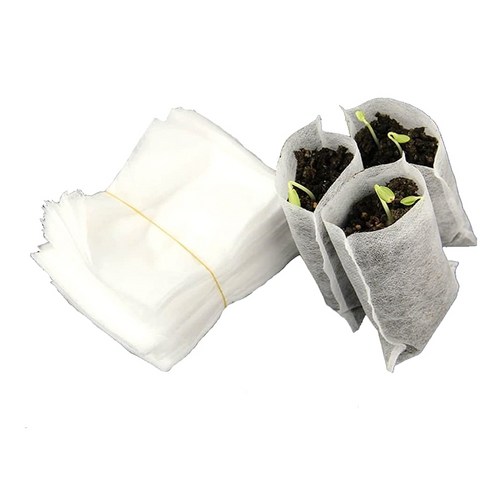 200pcs 분해 가능한 부직포 식물 성장 가방 패브릭 모종 증가 식물에 대 한 냄비 컨테이너 / 가정 정원 공급, 하얀