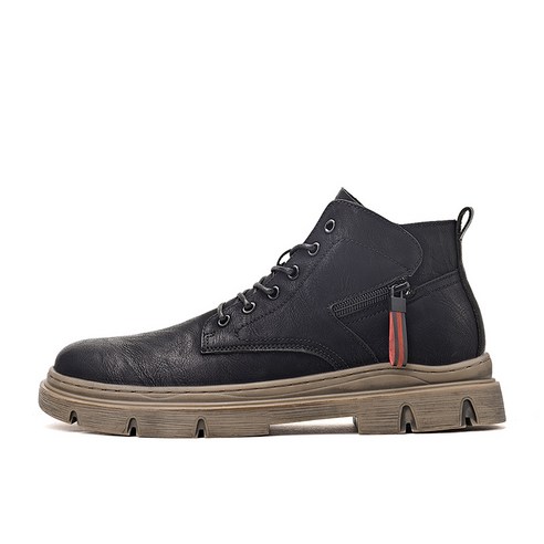 COSYEVNO 두꺼운 바닥 클래식 남성 가죽 부츠