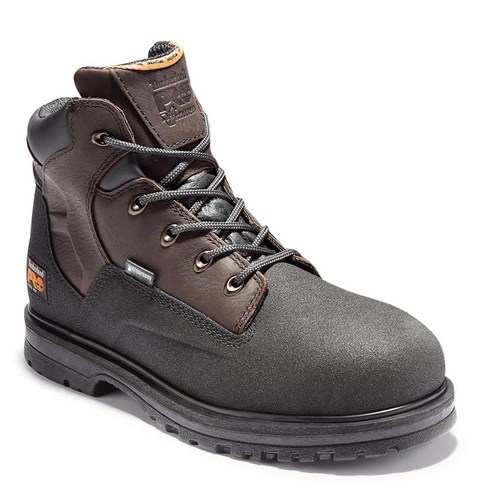 Timberland Mens Powerwelt 6 Inch Steel Safety Toe Waterproof 6 St Wp Dark Brown 6.5 Wide