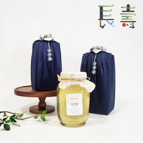 국내산 장수벌꿀 프리미엄 보자기포장 아카시아꿀 쇼핑백포함, 2.4kg, 1개
