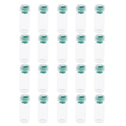 10ml 혈청 액체 용기 투명 바이알 플라스틱 캡 및 고무 마개 씰이있는 고무 마개 20 개/몫, {"색상":"녹색"}, {"사이즈":"10ml"}, {"수건소재":"유리"}