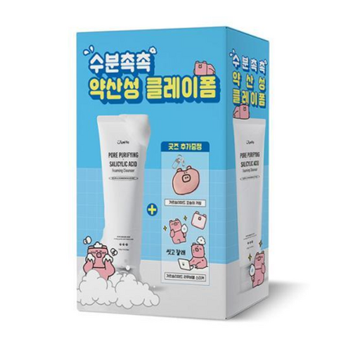 [NEW/정품] 주미소 포어 퓨리파잉 살리실산 클렌징폼 가르송티미드 콜라보 기획(120g+키링+리무버블스티커), 1세트