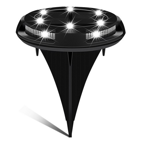태양광 10 LED 바닥등 태양열 정원등 태양광 잔디등, 블랙 10LED 1개