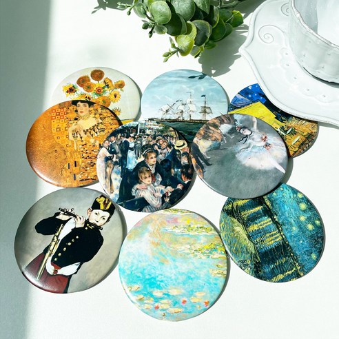 휴대용 원형 명화 시리즈 예쁜 미니 손거울, 1개, 09.마네(피리부는소년) 가죽손거울 휴대용 원형 명화 시리즈 예쁜 미니 손거울, 1개, 09.마네(피리부는소년) 가죽손거울