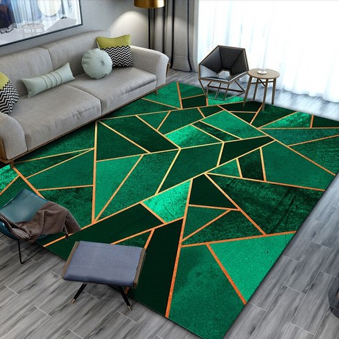 대리석 현대 럭셔리 카펫 거실 침실 큰 영역 러그 녹색 기하학적 3D 인쇄 안티-슬립 카펫 바닥 매트, {"크기":"40x60cm"}, 18
