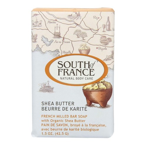사우스오브프랑스 프렌치 밀드 바 솝, 42.5g, Shea Butter