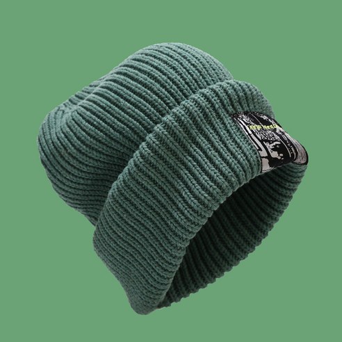 남성 빅 사이즈 가을 겨울 트렌드 브랜드 녹색 모자 ins 차가운 모자 거리 처마 꼭대기 유럽과 미국의 털실 니트 여성 트렌드