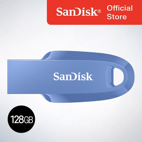 샌디스크코리아 공식인증정품 USB메모리 Ultra Curve 울트라 커브 USB 3.2 CZ550 128GB 네이비블루, 1개