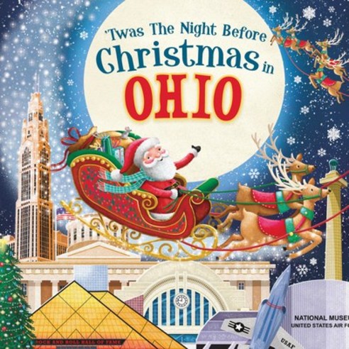 (영문도서) ''Twas the Night Before Christmas in Ohio Hardcover, Hometown World, English, 9781728237930
