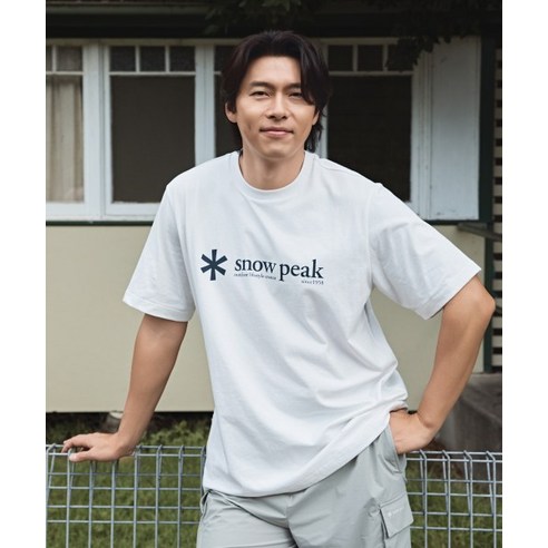 스노우피크 SNOWPE 냉감 로고 반팔 티셔츠 Off White S24MUFTS67