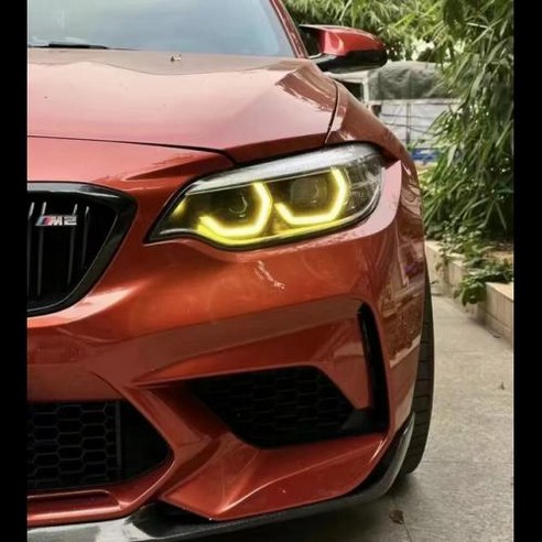 BMW 노란색 DRL 모듈 2018-2021 F87 M2 F23 F22 LCI M240i 230i M2 218i 풀 LED 헤드라이트 엔젤 아이, LED 모듈