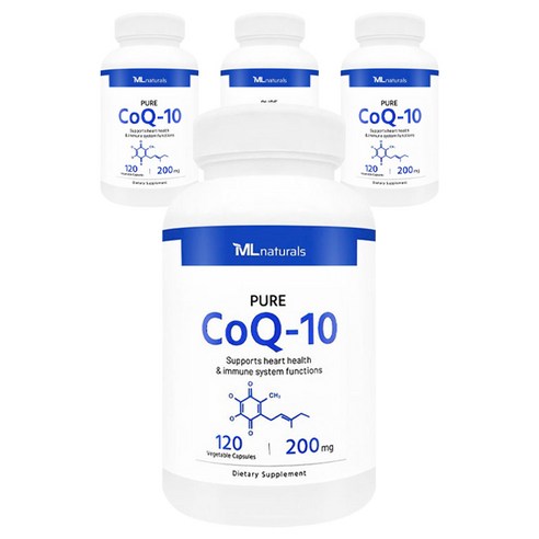 마이라이프내추럴스 CoQ10 200mg 베지터블 캡슐, 120정, 4개