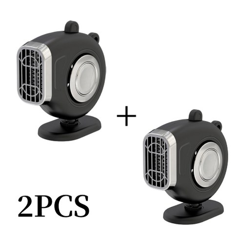 Ursmart 자동차용 히터 차량용 온풍기 만향 각도 조절 가능 2pcs/세트, 블랙 12v 2개