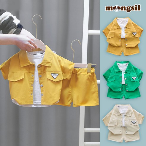 몽실이 셔츠형자켓 반팔상하복