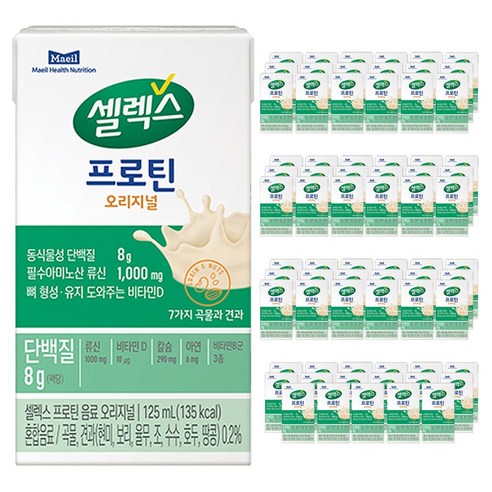 매일 셀렉스 코어 프로틴 오리지널 125ml 72팩, 72개