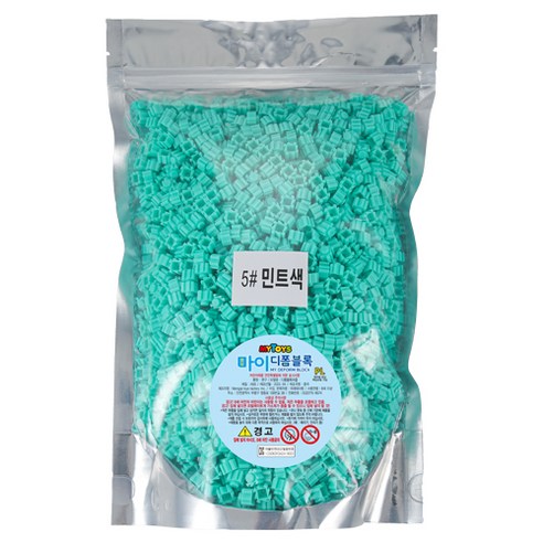 MYTOYS 마이디폼블럭 8mm No.5 민트색 500g (약 2 650피스), 1개