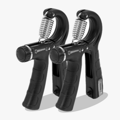 온더트랙 악력기 60kg 카운터 조절악력기 강도조절 2개, 블랙 2개