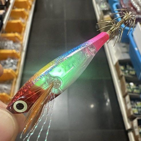 카포스 더 세네 조타 프리즘 24 NEW 쎄네 쭈꾸미 갑오징어 에기, 5개, 5.8g, 레인보우