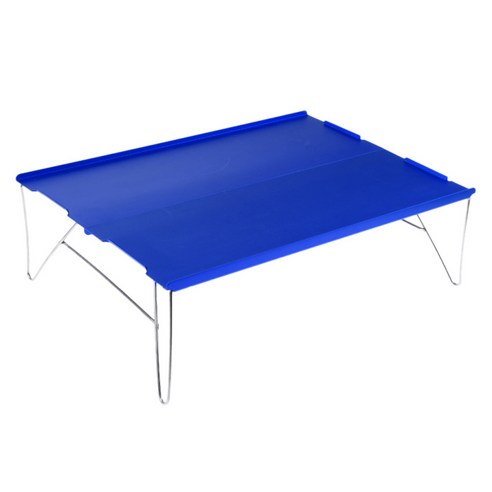 휴대용 초경량 알루미늄 접이식 캠핑 테이블 피크닉 야외 블루, 36x25x10cm, 알루미늄, 스테인리스