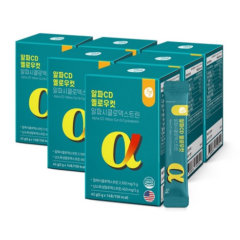알파CD 옐로우컷 알파시클로덱스트린, 6박스, 42g