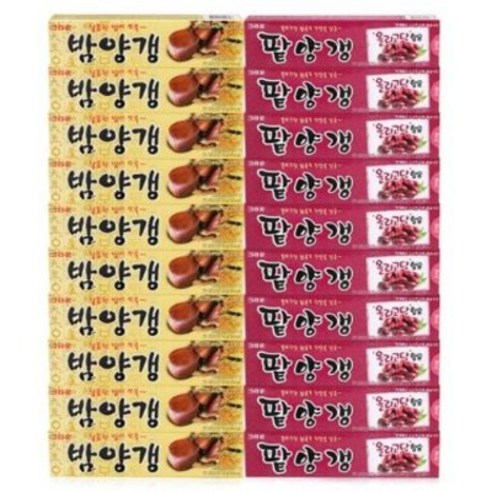 크라운 밤양갱 + 팥양갱 세트, 100g, 10개
