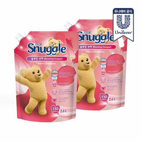 스너글 초고농축 섬유유연제 블루밍부케 2.6L 2개, 단일속성