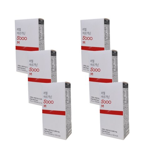 고함량 L아르기닌 5000mg 하루한포 아르지닌 남성 영양제, 300g, 6개