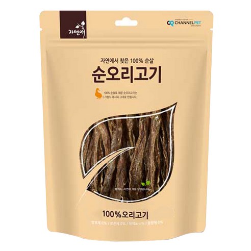 자연애채널펫 자연에서 찾은 100% 순살 강아지간식, 오리고기, 200g, 1개