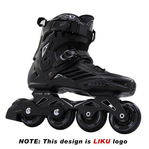 [SW] 인라인 스피드 스케이트 신발 하키 롤러 스케이트 스니커즈 롤러 여성 남성 롤러 스케이트 성인용 스케이트 인라인 프로페셔널, 37, LIKU-Black