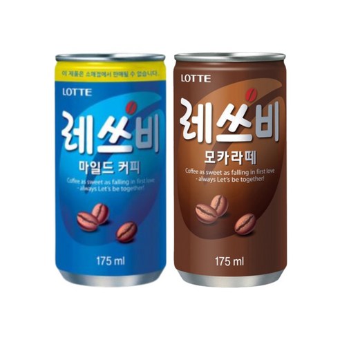 레쓰비 마일드커피 업소용 175ml 30캔 + 레쓰비 모카라떼 175ml 30캔, 60개 Best Top5