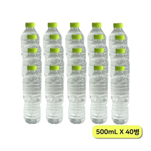 풀무원샘물 무라벨 생수, 500ml, 40개