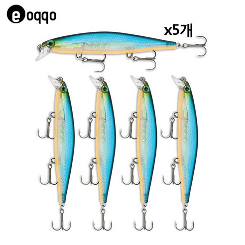 eoqqo 슬로우 플로팅 미노우 110mm 13g 루어낚시용품, F형 5개