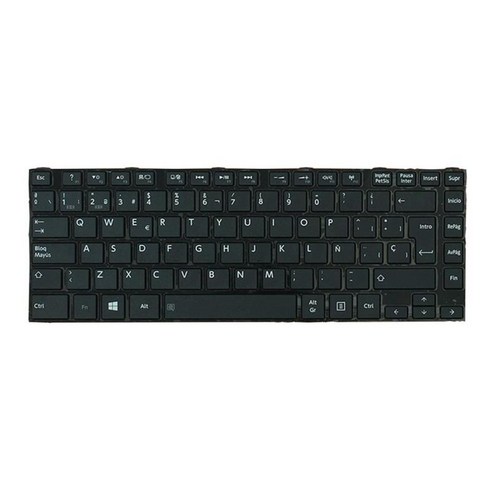 도시바 위성 L40-A L40-SP L40D-A를위한 키보드 교체 스페인어, 290x150x5mm, 블랙, 플라스틱
