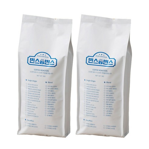 빈스콩빈스 케냐 젠틀블렌드 원두 커피, 홀빈(분쇄안함), 1kg, 1개