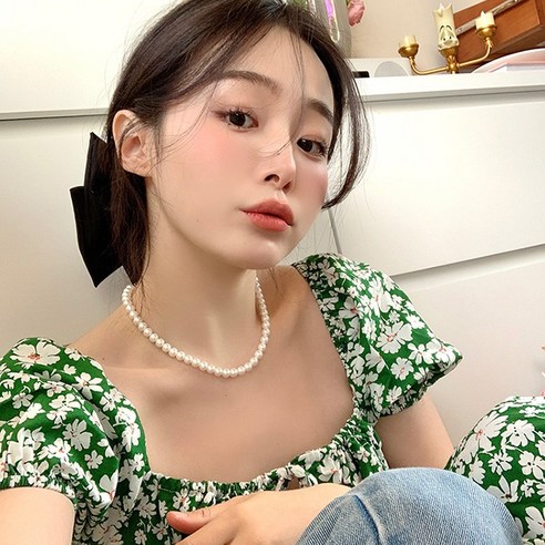 나은별 신플 레일 진주목걸이