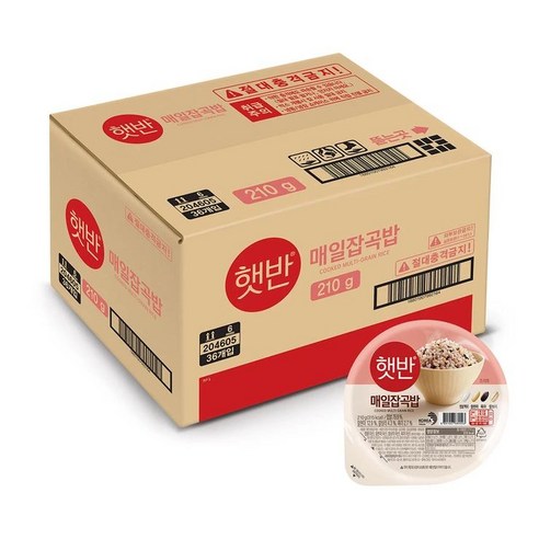 햇반 매일잡곡밥210g x36개, 210g, 36개