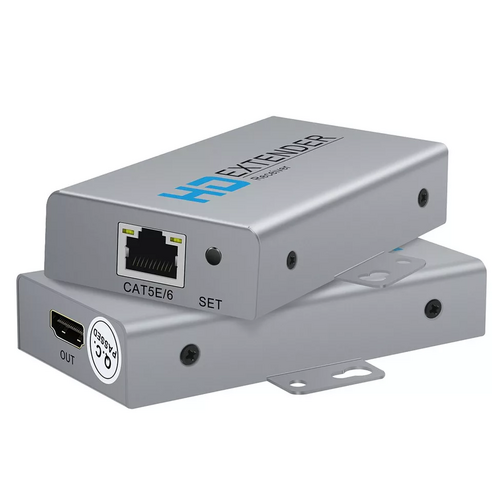 Sunlink HDMI 익스텐더 트램 스미터 수신기 50m/ 164ft 오버 이더넷 CAT5E/6 RJ45 포트 와 루프아웃 PC HDTV, As shown, As shown