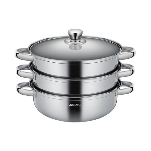 반디엠파이어 IH 인덕션 스텐 찜기 3단, 28cm, 1개